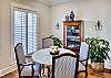 The Garden Suite Dining Room that can easily be used as a work space, as well. 
