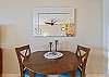 Cute table for two off the kitchen area.
