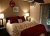 Guest bedroom has queen-size bed, Smart TV