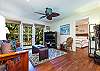 Spacious living room! New sofa sleeper, Smart TVs in living room & guest bedroom.