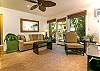 Relax in comfort with views of the courtyard