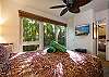 Large windows with flat screen TV 