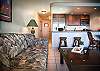 AC and overhead fan in living room will keep you cool even when its hot!
