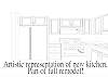Artistic representation of kitchen.  Part of full remodel!