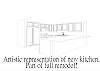 Artistic representation of kitchen.  Part of full remodel!