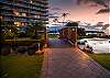 Stroll past the relaxing Koi pond on your way to a morning jog or the beach