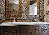 Beautiful master bath vanity with two sinks