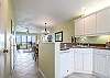 Open floor plan on main living area of this ocean front townhouse