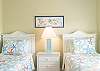 Guest bedroom with twin beds