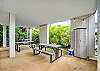 Unit A - outdoor picnic tables, BBQ and games