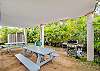 Unit B - outdoor picnic tables, BBQ and games