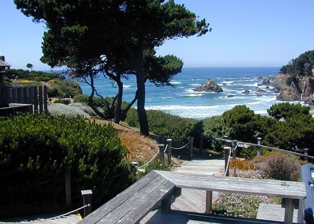 Fort Bragg Ca United States Pine Beach House Mendocino View From Deck