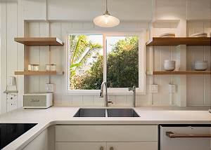 Tropical window views from the sink