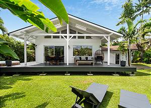 Sunbathe in the side yard