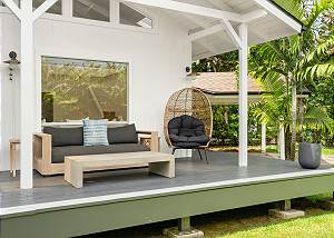 Large lanai to sit on and enjoy the day