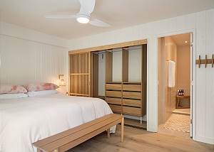 Beautifully hidden closet with lots of space