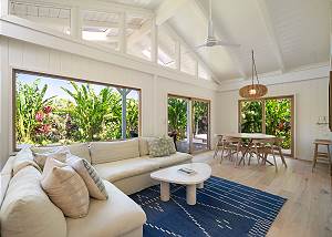 Open living and dining with indoor-outdoor flow