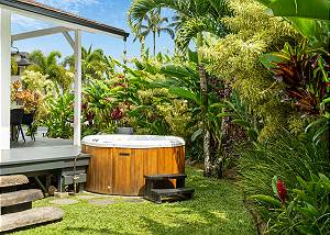 Soak in the hot tub after a long day of play