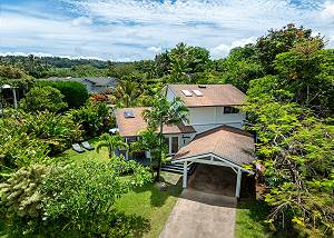 Aerial view of the home