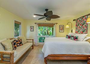 Guest Bedroom with a Queen Bed and a punne couch for extra guest