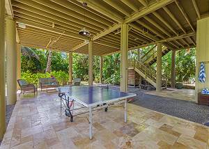 Downstairs has more space for fun.  Ping Pong Table and sitting 