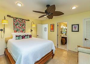 Guest Bedroom with a plush Queen Bed. 