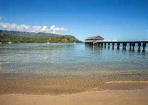A short 5-7 minute walk from the iconic Hanalei Pier