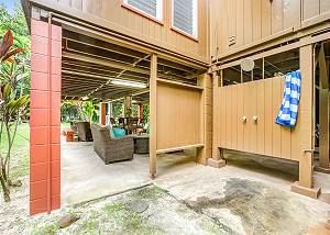 Hot/Cold Outdoor shower refreshes you after a day of adventures.