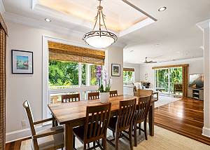 With a seamless flow into the living room