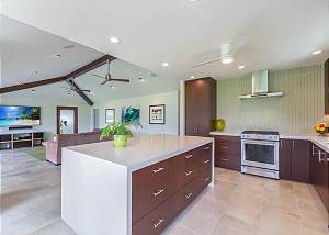 Open themed concept, spacious kitchen. 