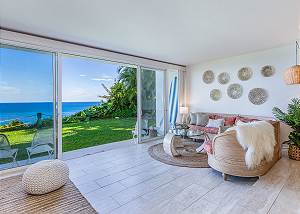 The front yard leads to stunning ocean views 
