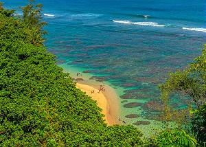 Hideaways beach hiking path located close to Pu'u Poa. 