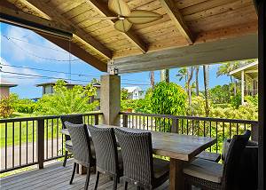 Outdoor dining table for 8