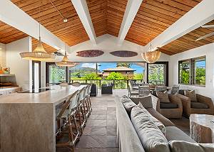 Magnificent vaulted ceilings leading to ocean views