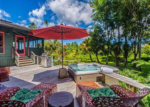 Hot tub and outdoor shower