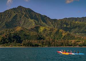 Hanalei Bay a picturesque beach with majestic views