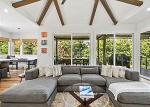 Bright, open living room with great lounge area on the lanai