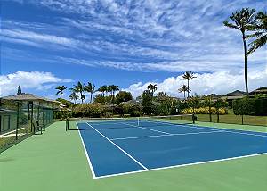 Private tennis courts for guests