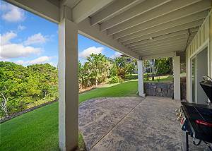 Lush landscaped area