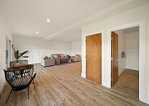 Downstairs area with bathroom