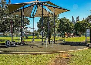 Workout, run, play and enjoy the day at the park.