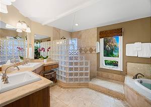 Master bathroom with jacuzzi tub