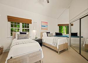 Guest bedroom with two twin beds