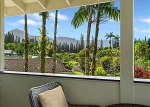 Balcony views of majestic mountains