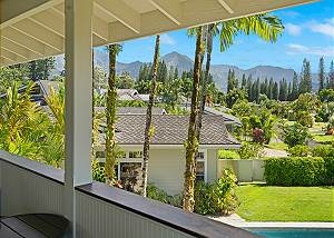 Private patio off upstairs suite