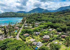 Across the street from Hanalei Colony Resort