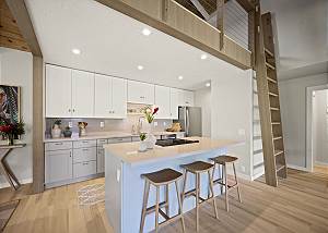 Fully equipped kitchen for cooking and dining