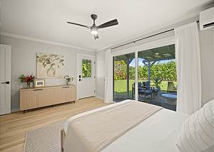 Tropical views from bed overlooking the patio