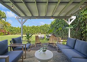 Outside patio area is perfect all year round