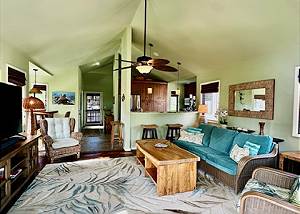 Living room is located upstairs 